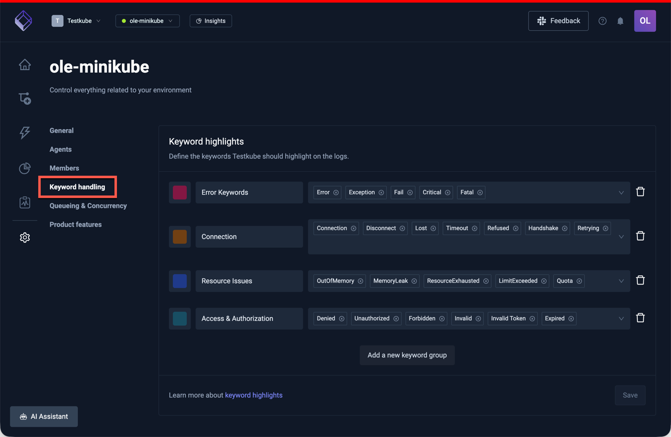 Keyword Handling